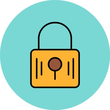 Güvenlik kilidi. Basit resimleme