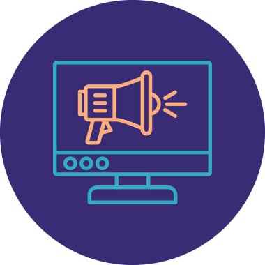 Megafon ikonu vektör illüstrasyonu