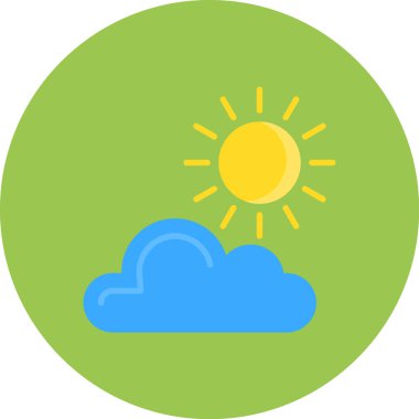 Hava durumu. Web simgesi basit illüstrasyon