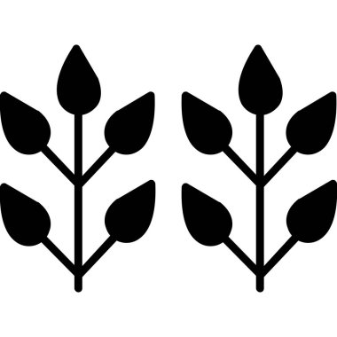 Yaprak vektör simgeleri ayarlandı