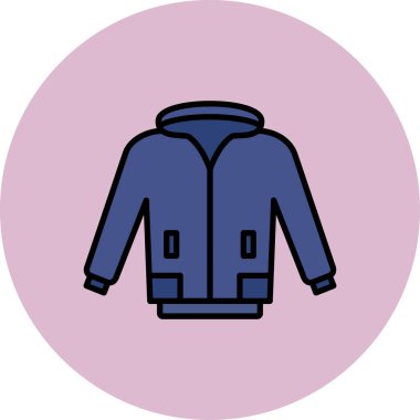 Ceket. Web simgesi basit illüstrasyon