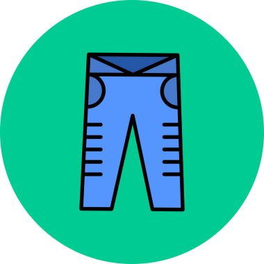 Pantolon. Web simgesi basit illüstrasyon