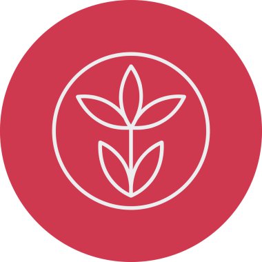 Bir yaprak simgesinin vektör illüstrasyonu