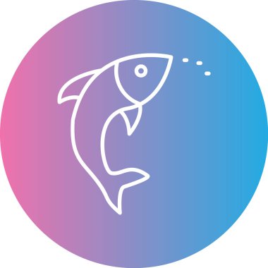 Balık simgesinin vektör illüstrasyonu