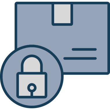 Kilit. Web simgesi basit illüstrasyon