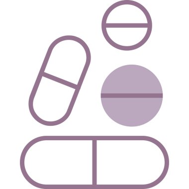 İlaç hapları, illüstrasyon, vektör, beyaz arka planda..