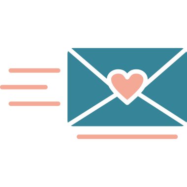 Mektup zarfı aşk kalp