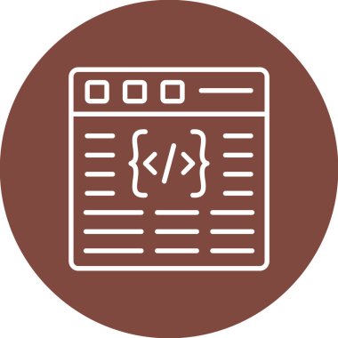 Web geliştirme simgesi vektör illüstrasyonu