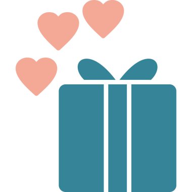 Kurdele vektör illüstrasyonlu hediye kutusu