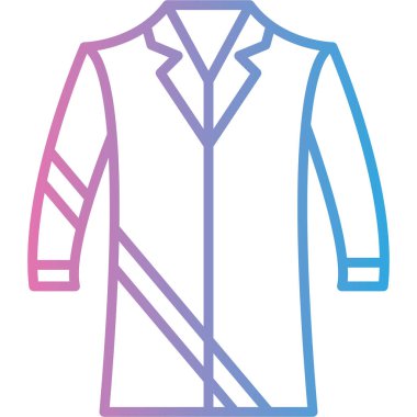 Erkek ceketi. Web simgesi basit illüstrasyon