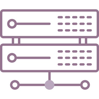 Sunucu. Web simgesi basit illüstrasyon