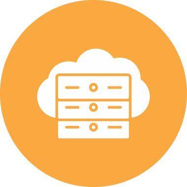 Bulut hesaplama simgesi vektör illüstrasyonu