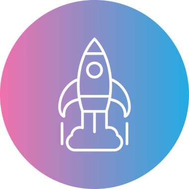 roket ikonu vektör illüstrasyonu