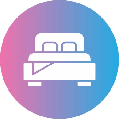 Yatak simgesinin vektör illüstrasyonu