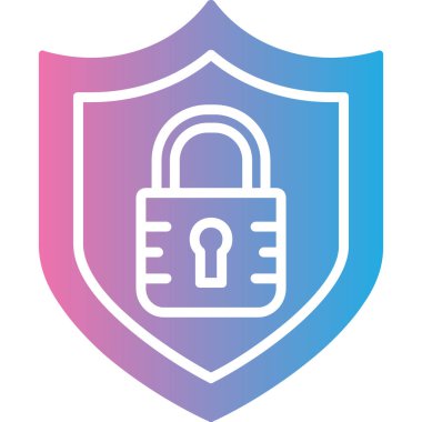 Kilit. Web simgesi basit illüstrasyon