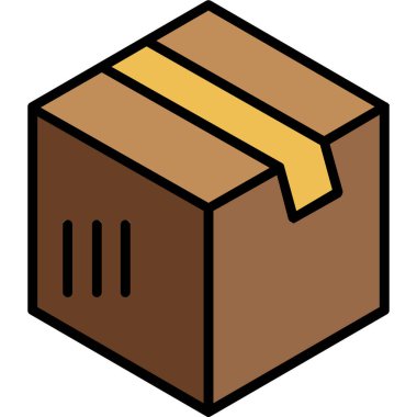 kutu teslim paketi simgesi - taslak biçimi