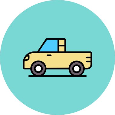 araba araç simgesi vektör illüstrasyonu