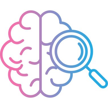 beyin ikonu vektör illüstrasyonu