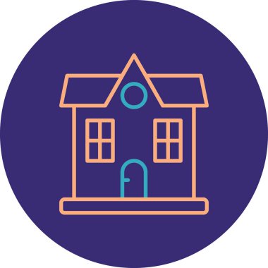 bina simgesi, vektör illüstrasyonu basit tasarım