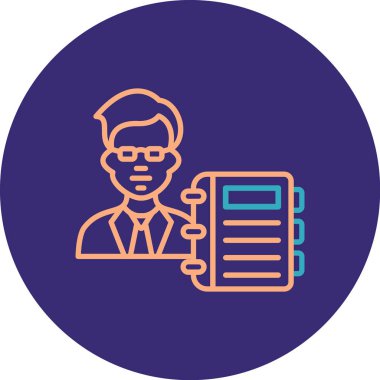 Bir insan simgesinin vektör illüstrasyonu