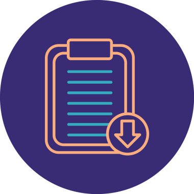 Belge simgesinin vektör illüstrasyonu