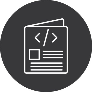 Programlama simgesi, web simgesinin vektör illüstrasyonu