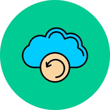 Bulut simgesi vektör illüstrasyonu