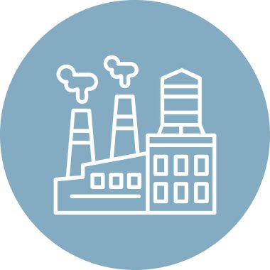 Fabrika simgesi vektör illüstrasyonu