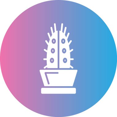 Kaktüs. Web simgesi basit illüstrasyon