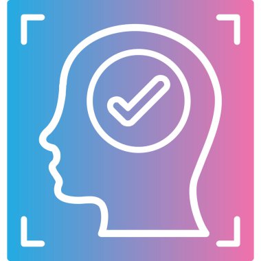 Beyin. Web simgesi basit tasarım