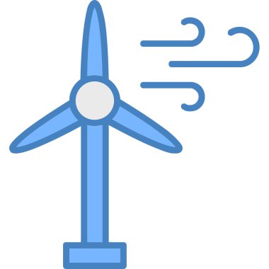 hava türbini simgesi vektör illüstrasyonu