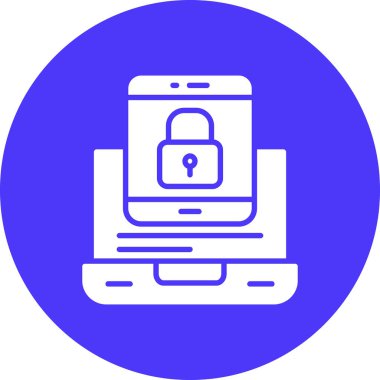 mobil güvenlik vektör simgesi