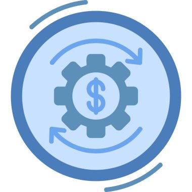 Dolar. Web simgesi vektör illüstrasyonu