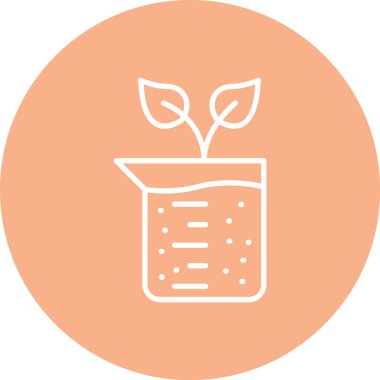 Bir bitki simgesinin vektör illüstrasyonu