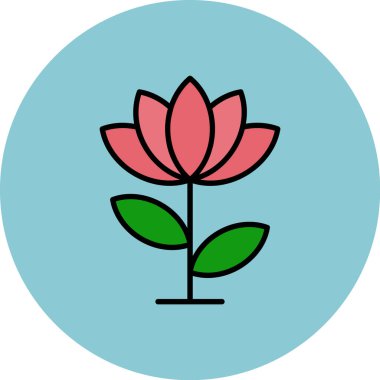 Vektör Çiçeği Simgesi illüstrasyonu