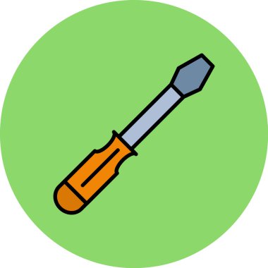 Tornavida. Web simgesi basit illüstrasyon