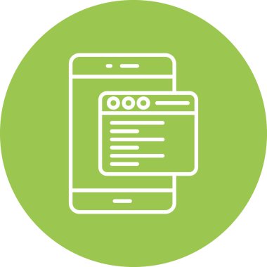 mobil uygulama simgesi, vektör illüstrasyonu