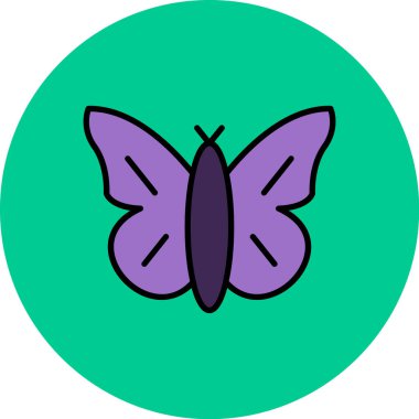 Vektör Kelebek Simgesi İllüstrasyonu