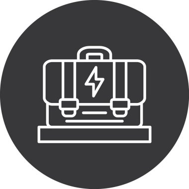 Modern b 'nin vektör çizimi bagaj ikonu yok