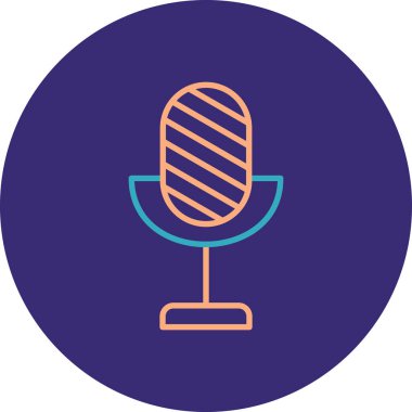 mikrofon simgesi vektör illüstrasyonu