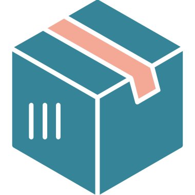 Kutu. Web simgesi basit illüstrasyon