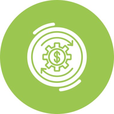 Dolar ve modern simgenin vektör illüstrasyonu