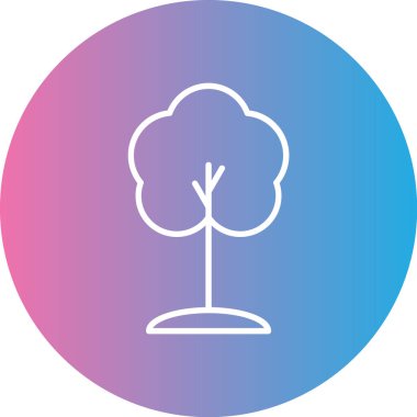 Ağaç simgesinin vektör illüstrasyonu