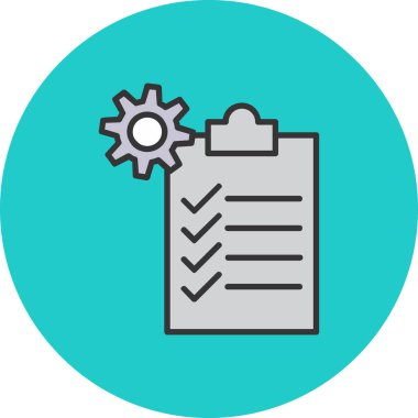 Yapılacaklar listesi web simgesi vektör çizimi