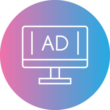 reklam reklam ikonu ana hatları biçiminde