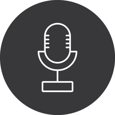 Mikrofon simge tasarlamak vektör