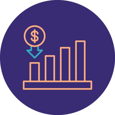 ticari büyüme grafiği simgesi - özet biçimi