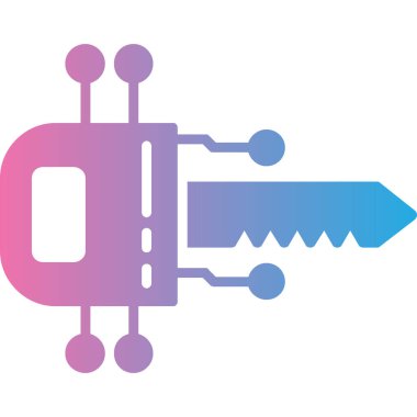 Bir robot simgesinin vektör illüstrasyonu