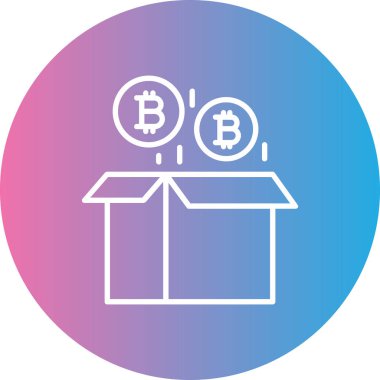 Bir hediye kutusu simgesinin vektör çizimi