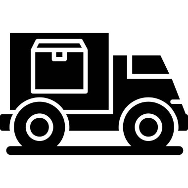 kamyon simgesi, vektör illüstrasyonu